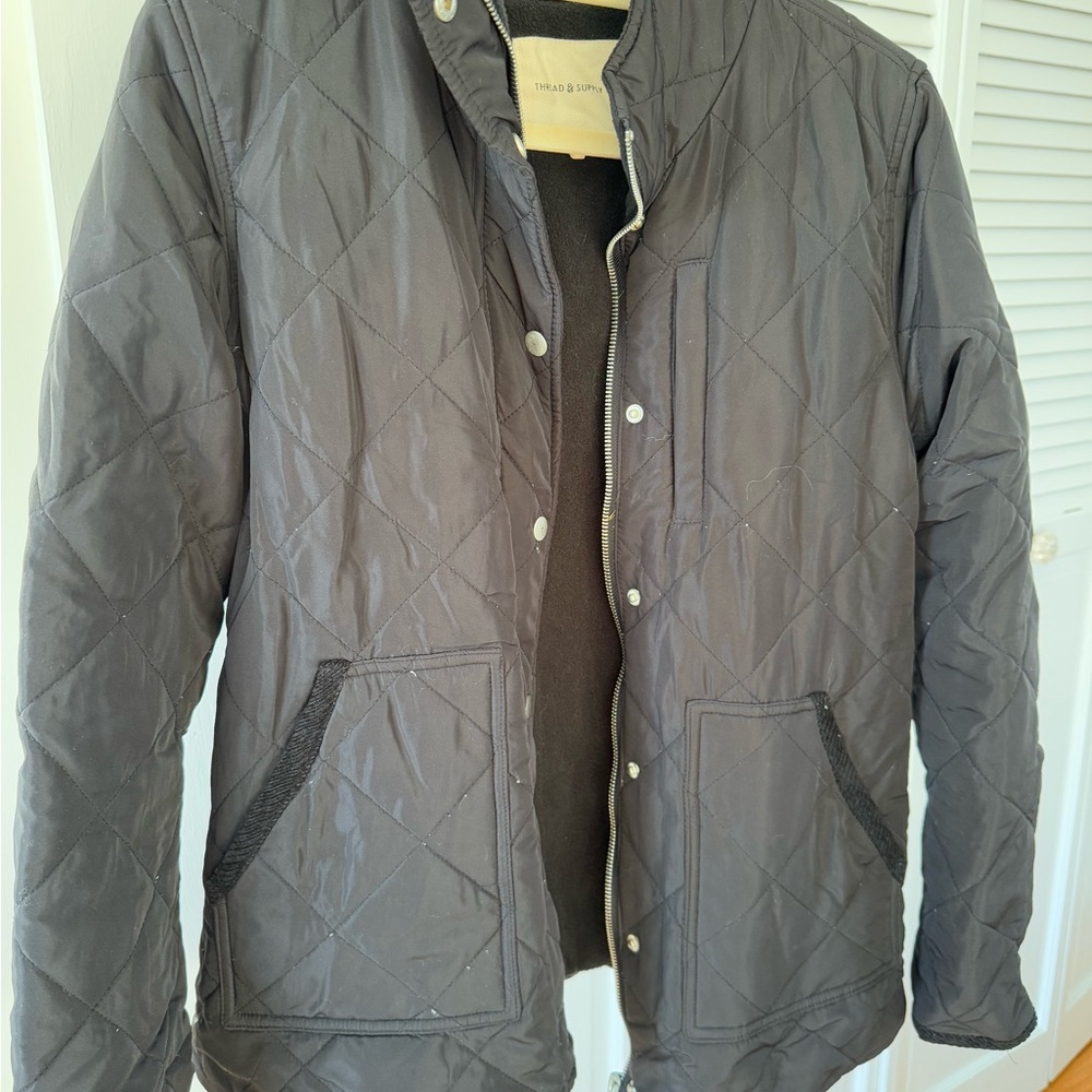 Thread & Supply Black Quilted Jacket